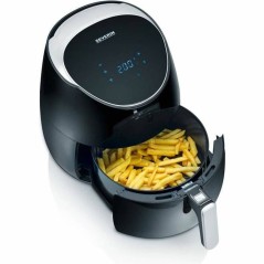 SEVERIN FR 2445 Airfryer 2kW - Sleek Silver Metal Design for Perfectly Crispy Meals!